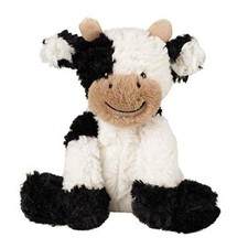 Adorable Plush Cow Toy Floppy Dairy Cattle Soft Stuffed Animal Black and White