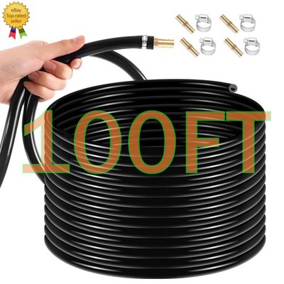 Self-Weighted 100 ft Self Sinking Pond Air Hose Aerator Tubing 3/8''