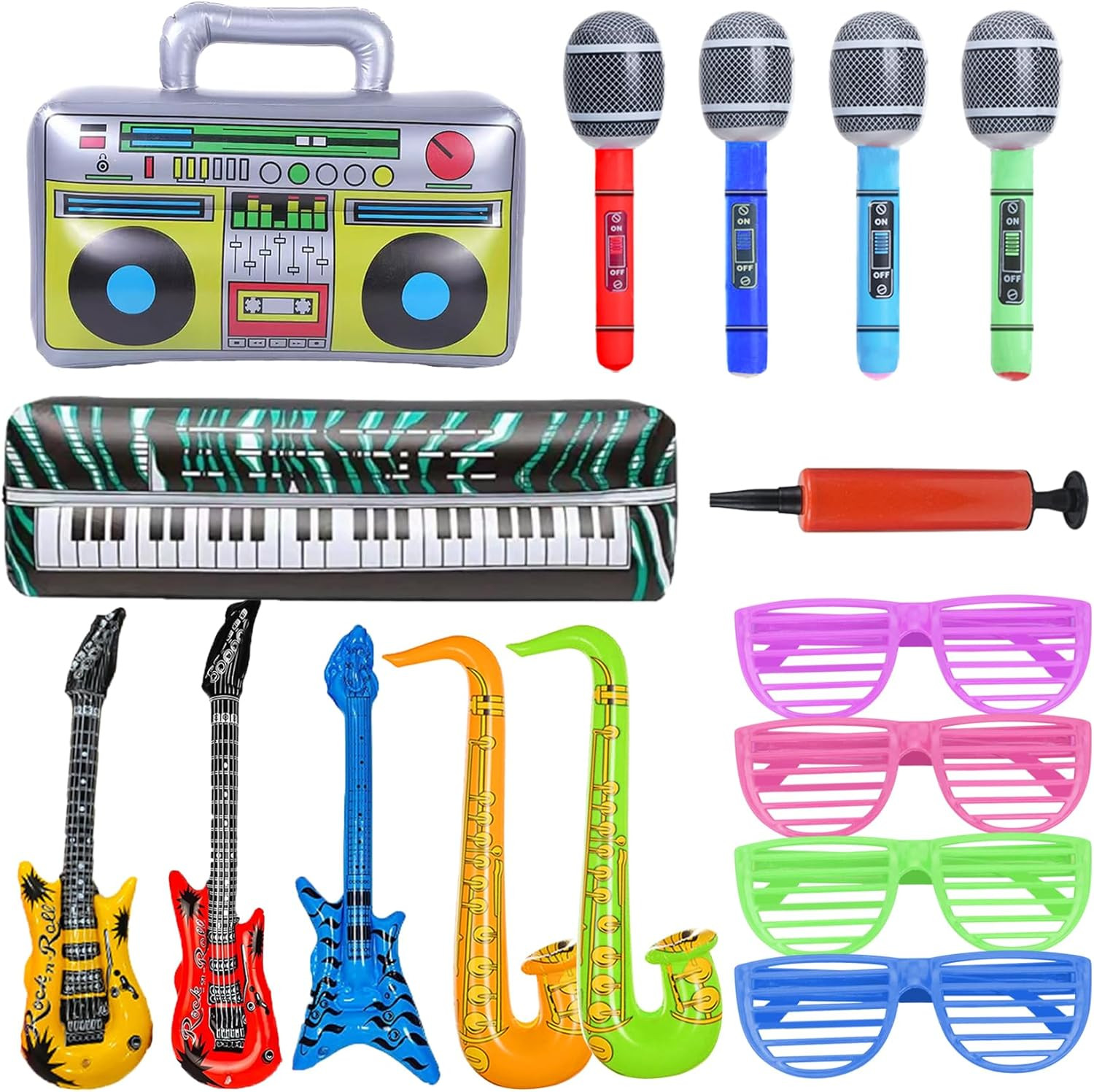 Inflatable Party Props Guitar Inflatable Saxophone Microphone Balloons Fun Music