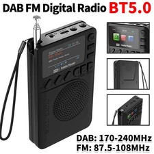 Mini DAB FM Digital Radio with Headphone Jack Color Screen Pocket Radio BT5.0