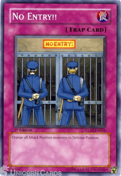 GLAS-EN064 No Entry! : Common 1st Edition Mint YuGiOh Card