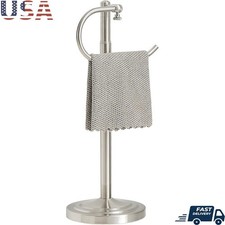 Freestanding Adjustable Hand Towel Holder Stand Stainless Steel Bathroom Rack US