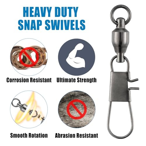 5 Paquets D'Émerillons Snap Berkley – Cross-Lok Swivels Taille 3 (30lb) Pêche