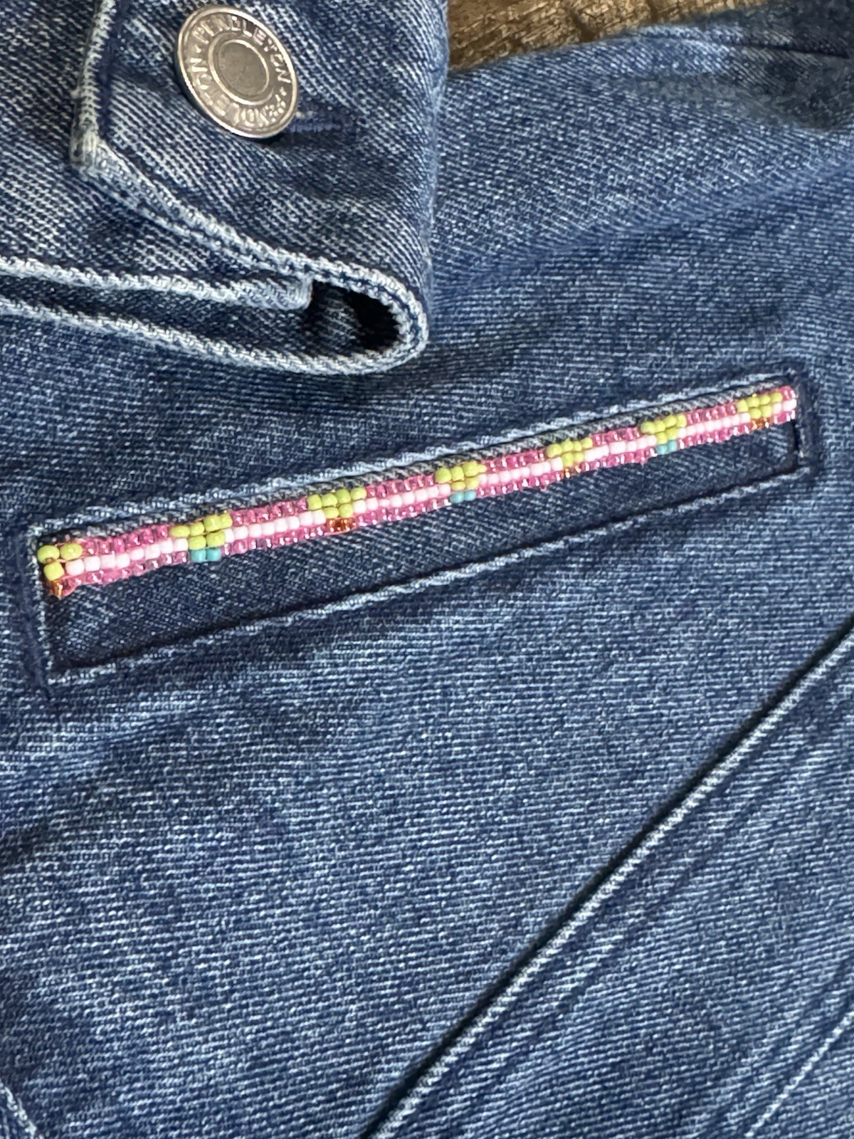 Pendleton Jean Jacket Beaded western button down … - image 6