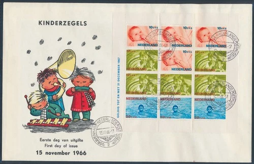 XE63256 Netherlands 1966 child welfare FDC used