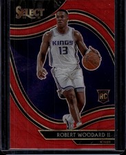 2020-21 Panini Select Red Wave Prizms #264 Robert Woodard II Sacramento Kings