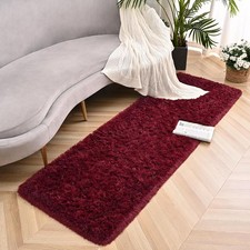 Burgundy Red Runner Area Rugs 2 apos; x 4 apos; Rectangular , A-burgundy