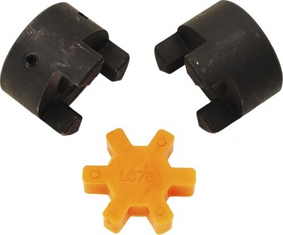 Premium 1/2 to 3/4 L075 Flexible 3-Piece L-Jaw Urethane Coupling Coupler Set