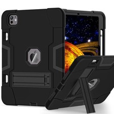 Case for iPad Pro 11 Inch 2024 Shockproof Rugged Case with Stand  Pencil Holder