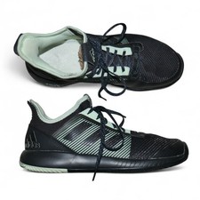 Adidas Adizero Defiant Bounce 2 Tennis Court Shoes Women's Size 7 Black/Green