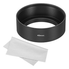 49mm Lens Hood, Standard Focus Frosted Surface Hood with Cleaning Cloth