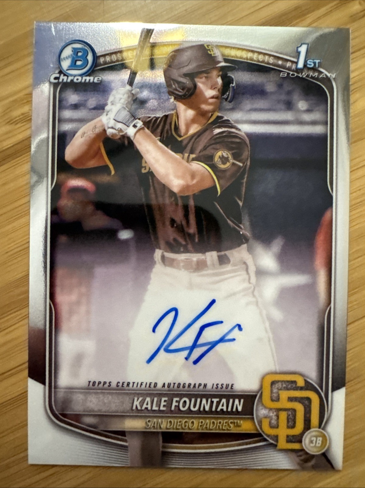 Kale Fountain 2025 Bowman Chrome Auto 1st Bowman San Diego Padres #CPA-KFO