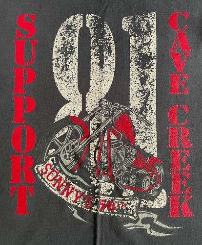 rare Hells Angels Cave Creek Sonny Barger XL Shirt Big Red Machine Support 81