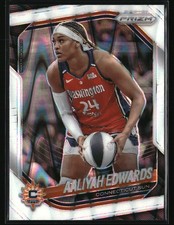 2025 Panini Prizm WNBA #94 Aaliyah Edwards White Seismic Prizms