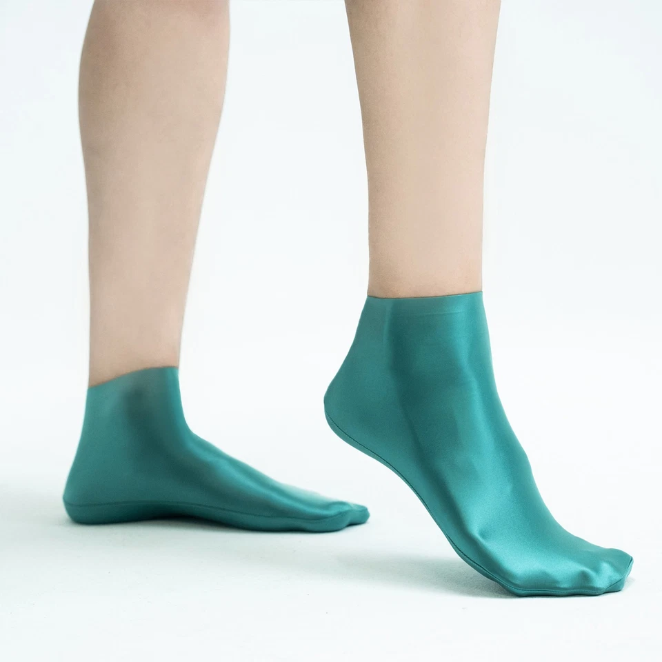 Женщин блестящий глянцевый лодыжки носки низкого покроя сексуальные носки тонкий мягкий спандекс эластичной мужчин - Изображение 4 из 4