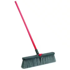 Libman 878 18 in. Rough Surface Commercial Push Broom with Steel Handle