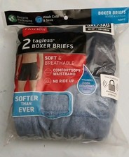 3XL Hanes Men's 2-PACK Tagless Soft  Breathable Boxer Briefs 48-50" NEW