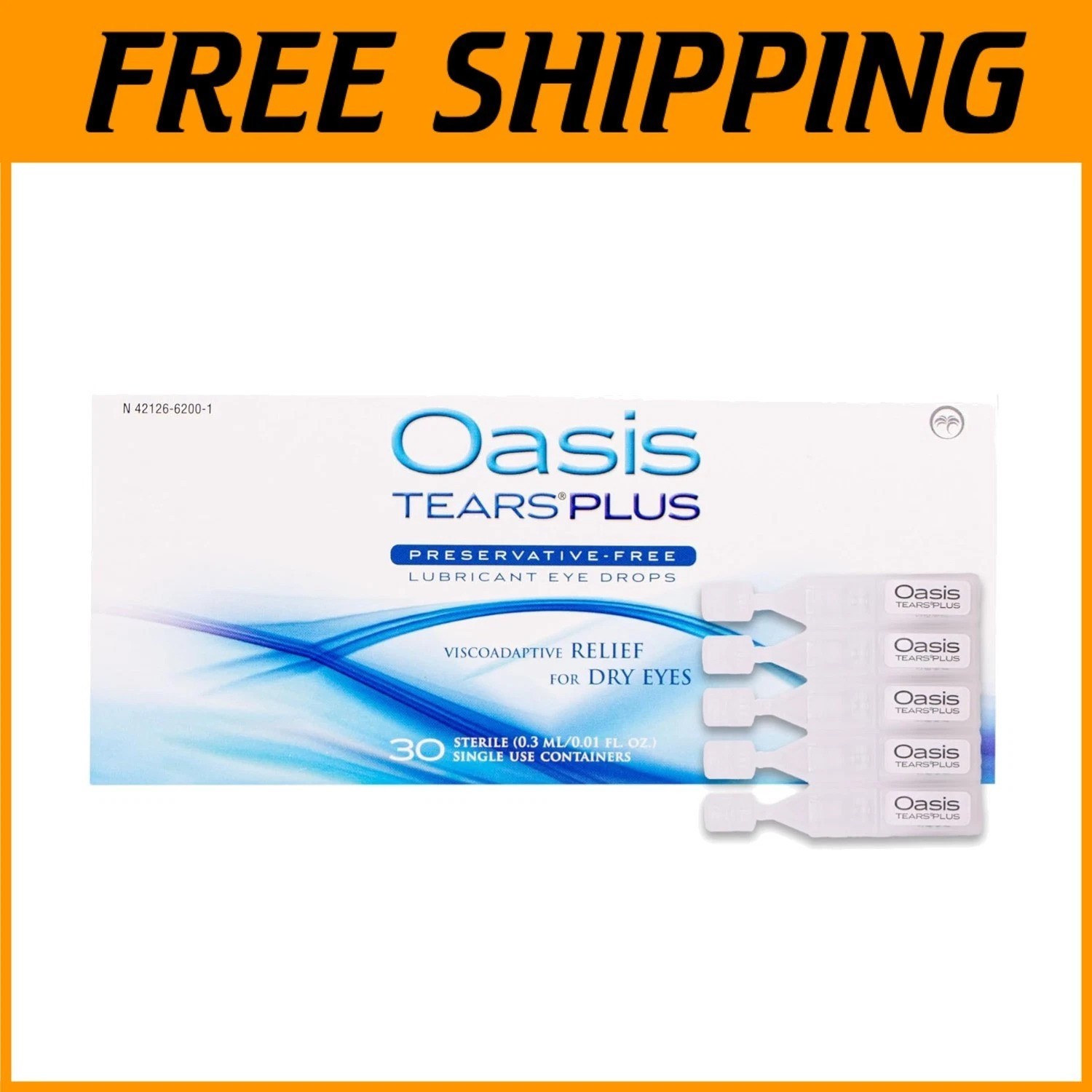 Preservative-Free Eye Relief Drops, 30 Containers