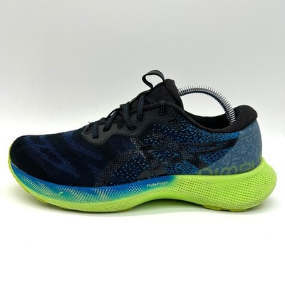 Asics GEL-Nimbus Lite 2 Shoes Mens 8.5 Black Blue Lime Green Running Sneakers