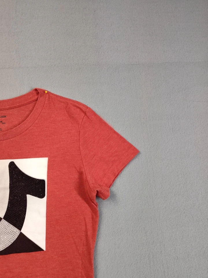 Camiseta True Religion Mujer S Roja Logo Herradura Manga Corta Camiseta Prenda para el torso Informal Foto 3 de 4