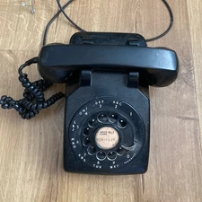 Vintage Western Electric Bell System 500  Black Rotary Desk Telephone 1950s 60s