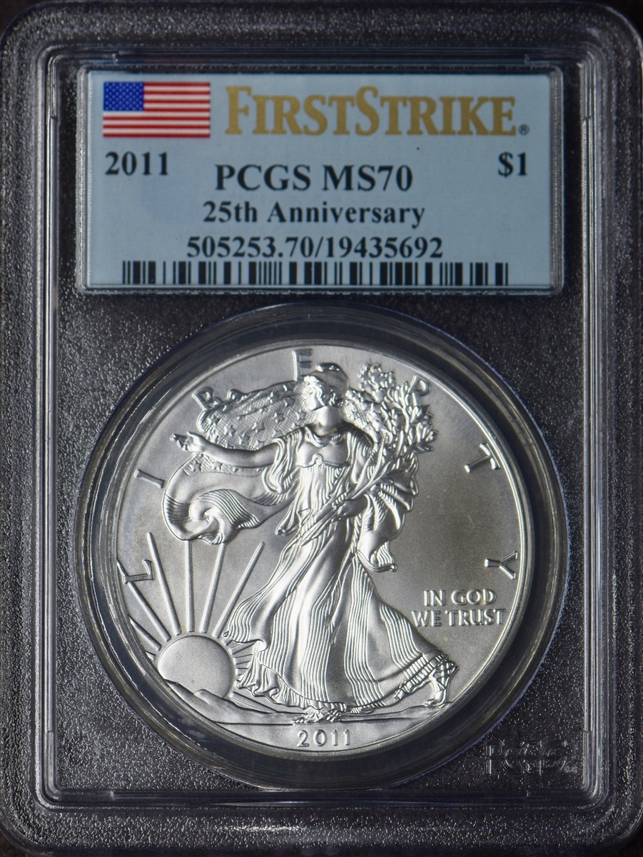 2011年アメリカンイーグル First Strike PCGS MS70 2011 American Silver Eagle - PCGS MS70 First Strike 25th