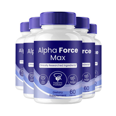 5-Pack Alpha Force Max - AlphaForce Max Male Health Support Capsules - 300 Caps