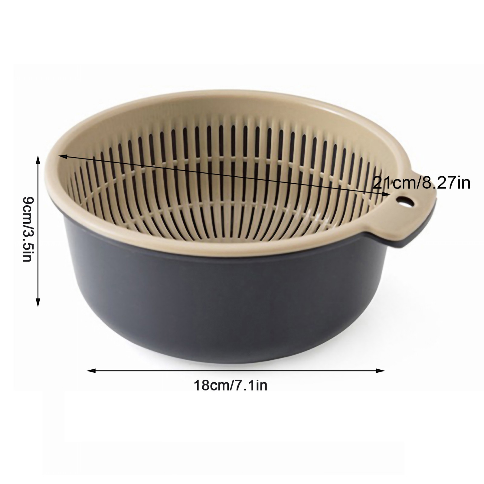 Double Layer Fruit Strainer Protruding Drain Port For Kitchen Easy To Use