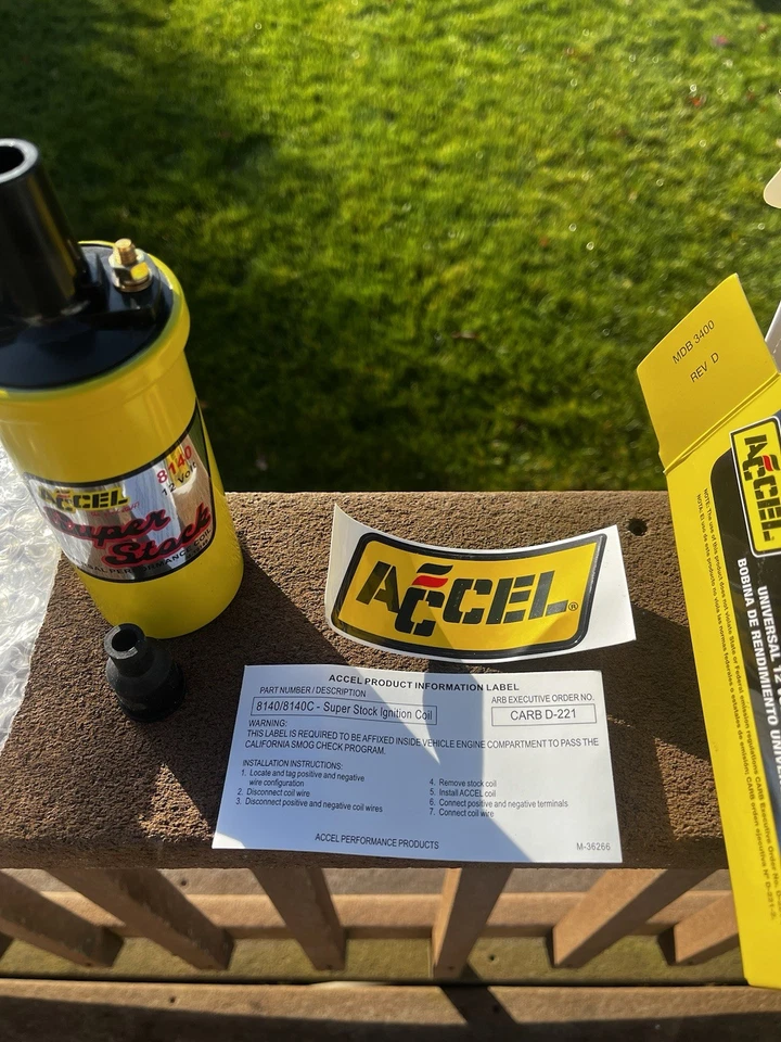 ¡Nuevo ACCEL 8140 Super Stock Bobina de Encendido Alto Rendimiento 12V Actualización V8! Foto 3 de 4