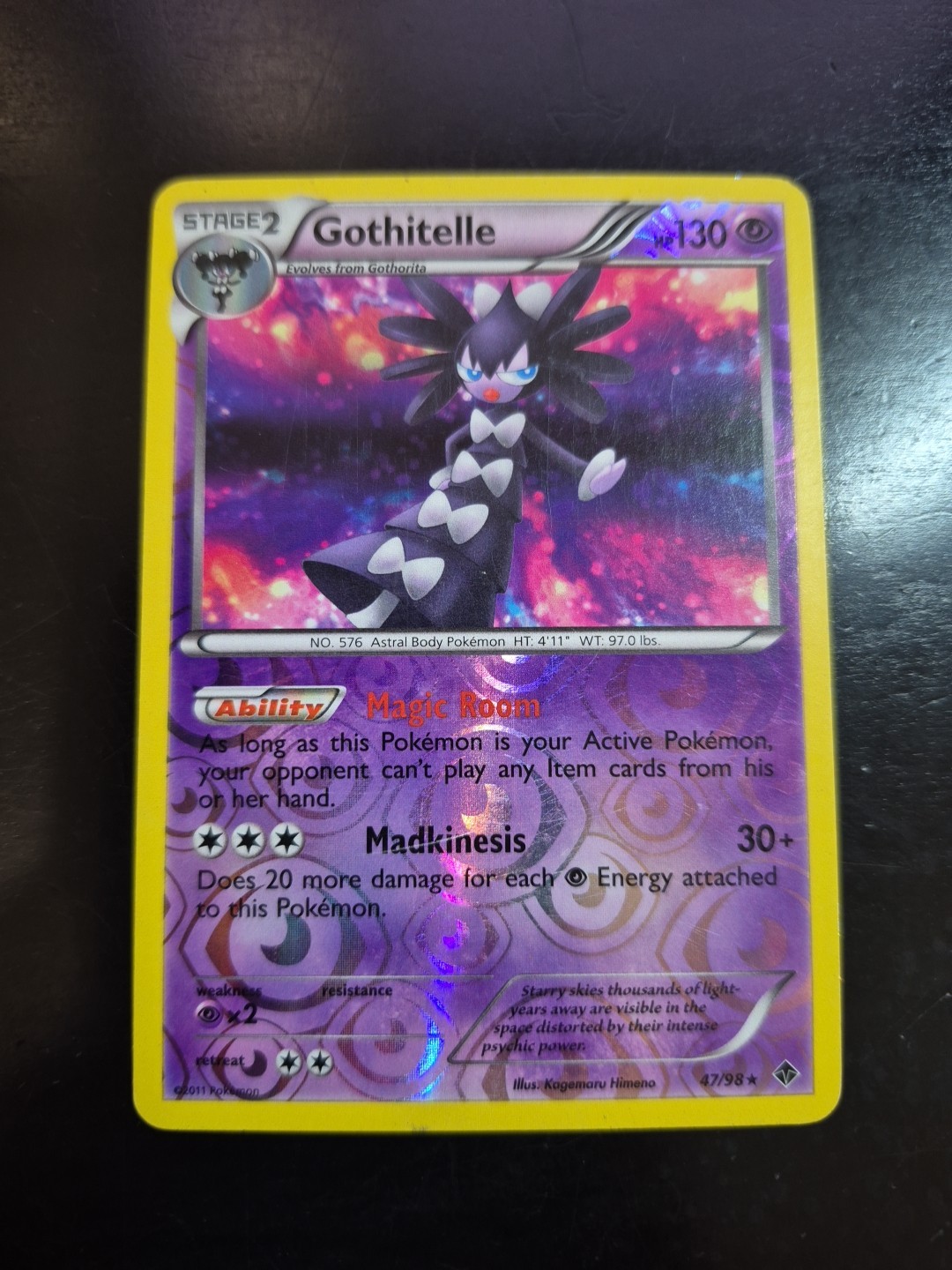Gothitelle 47/98 LP Reverse Holo- Emerging Powers Pokemon Card Kagemaru Himeno