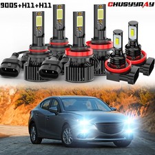 6x 6000k Led Bulbs For 2014-2018 Mazda 3 Headlight Highlow Beam Fog Lamp Light 6x 6000k Led Bulbs For 2014-2018 Mazda 3 Headlight Highlow Beam Fog Lamp Light
