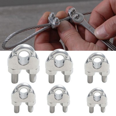 Drahtklemme Simplex Seil U-förmiger Kopf 10pcs Drahtseilklemme Edelstahl