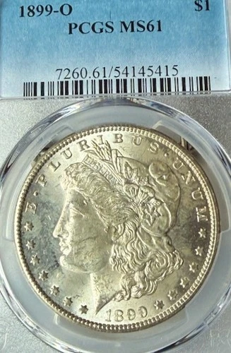 1899-O MS61  PCGS New Orleans Mint Morgan Silver Dollar