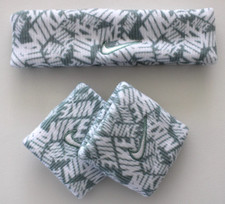 Nike Swoosh Headband  Wristbands Set Singlewide Adult Cannon/White