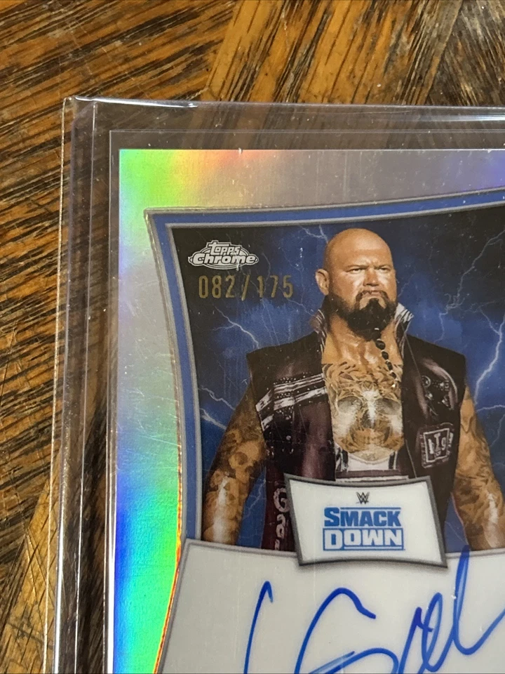 Luke Gallows WWE 2025 Topps Chrome Refractor Signed and Numbered 82/175 - Image 2 of 2