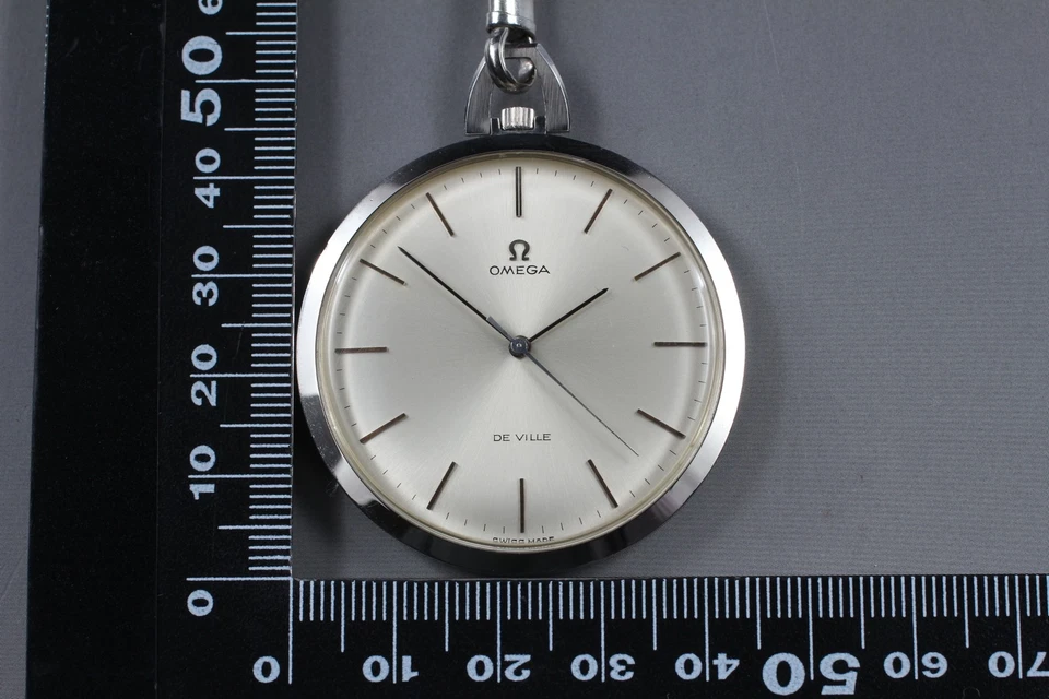 Vintage [N MINT] OMEGA De Ville Cal.601 Silver Hand Winding Swiss Pocket Watch - Image 3 of 4