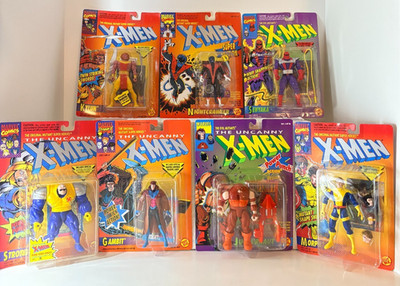 Vintage Toy Biz Marvel The Uncanny X-Men 1992-'94 Lot of 7 w/Trading Card NEW