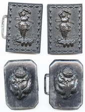 1850s thermoplastic vintage belt buckles lot antique