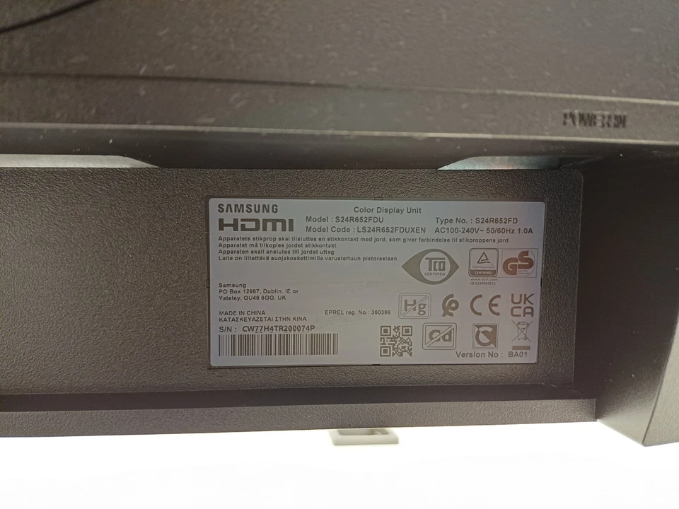 Samsung S24R652FDU 24" IPS FHD 75Hz HDMI/DP USB-Hub Pivot, höhenverstellbar - Bild 4 von 4