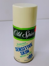 Vintage OLD SPICE Sensitive Skin w/ Aloe Shave Cream Original Scent 11 Oz K