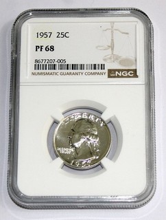 1957 Proof Washington Quarter NGC PF 68