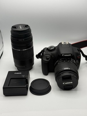 Canon Rebel T5 18.0MP Digital SLR Camera 2K Shutter 18-55mm Lens | 75-300mm Lens