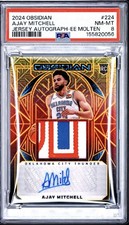 2024-25 Panini Obsidian Rookie Jersey Auto Aj...