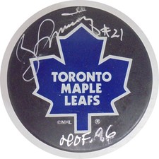 Borje Salming Autographed Maple Leafs Hockey Puck (HOF 96) JSA CK72516