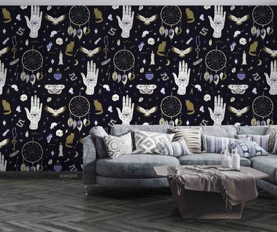 3D Dreamcatter Cat Bird Pattern Wall Murals Wallpaper Murals Wall Sticker