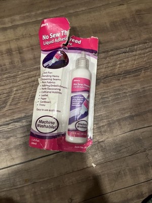 Allary No Sew Thread Liquid Adhesive Glue For Hem & Seam 1.25 fl. oz. NEW