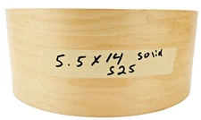 VTG 5.5x14 Solid Maple Single Ply Unibody Reinforced Snare Drum Shell