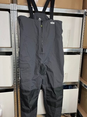 GILL OS32T Salopettes Bib Trousers Mens XL Coastal Waterproof Graphite