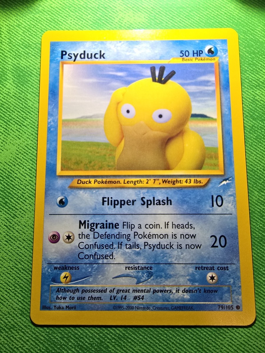 POKEMON PSYDUCK 50 HP UNLIMITED NEO DESTINY 79/105 COMMON NEAR