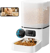 Automatic Cat Feeder WiFi Pet Feeder w/Camera HD Night Vision 5G/2.4G Dispenser